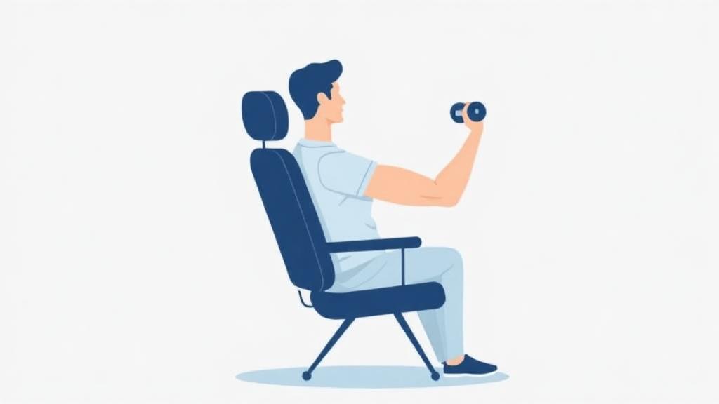 Demonstração do exercício Bíceps com halteres