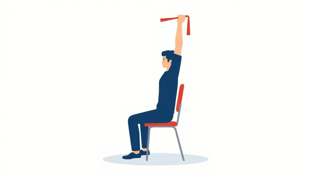 Demonstração do exercício Tríceps com elástico